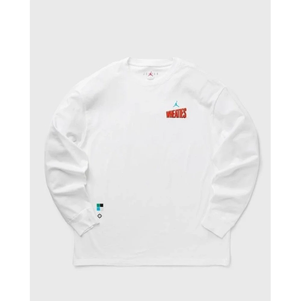 Jordan Flight MVP 85 Wheaties Long Sleeve Graphic T-Shirt White Mens Medium